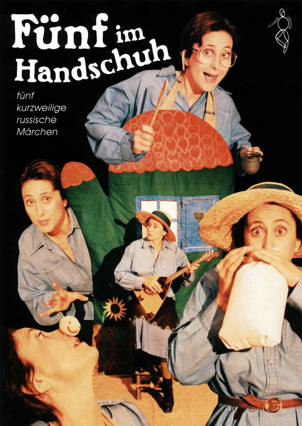 Plakat für das Stück 'Fünf im Handschuh'